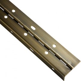 Abrigo parcial plateado latón de la bisagra continua del piano ranurado para la puerta de doblez del metal